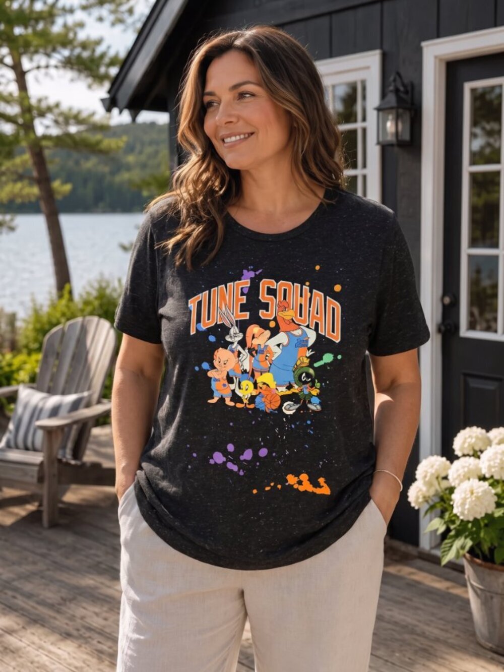 SPACE JAM "TUNE SQUAD"  TEES  (LARGE)